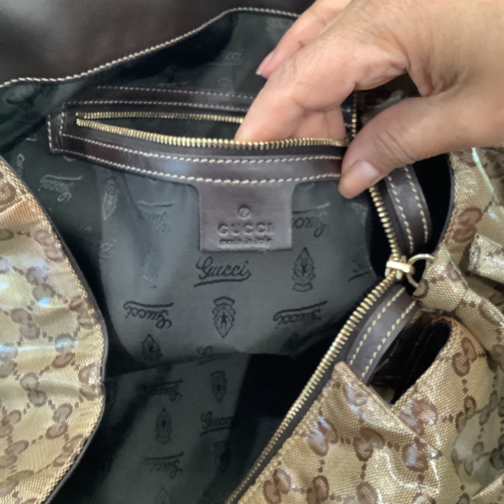Gucci Hysteria Handbag, Size Large, Color Beige & Brown - Picture 9 of 11